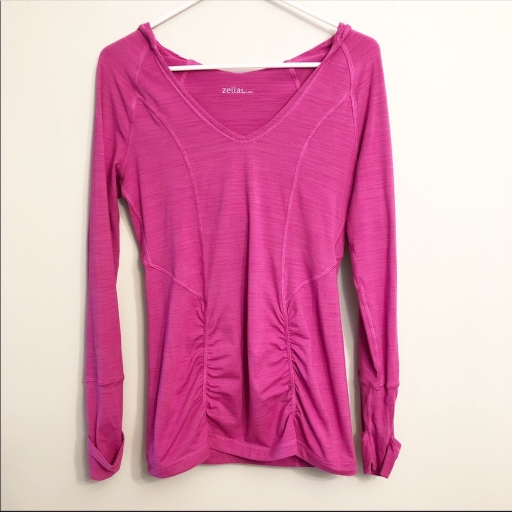 Zella Pullover Hoodie Fushia Workout Top S